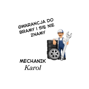 Kubek z dowolnym imieniem "Mechanik"
