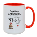 Kubek z dowolnym imieniem "Najsłodsza babeczka na świecie"