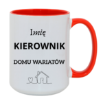 Kubek z dowolnym imieniem "Kierownik domu wariatów"