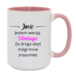 Kubek z dowolnym imieniem "Jestem wersją vintage"