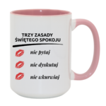 Kubek "Trzy zasady świętego spokoju"