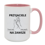 Kubek z dowolnymi imionami "Przyjaciele na zawsze"