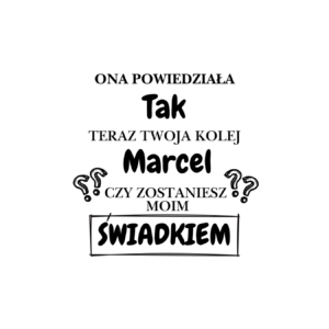 Kubek z dowolnym imieniem "Czy zostaniesz moim świadkiem?