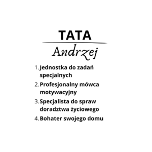 Kubek z dowolnym imieniem "Tata"
