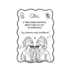 Kubek z dowolnym imieniem "Czy zostaniesz moją świadkową?"