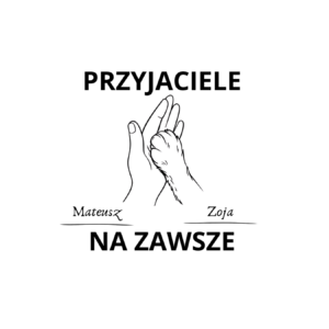 Kubek z dowolnymi imionami "Przyjaciele na zawsze"