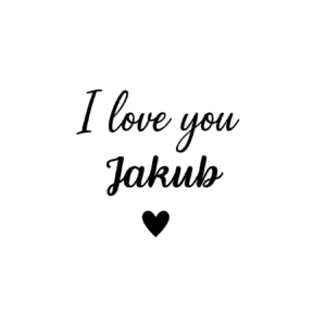 Kubek z dowolnym imieniem "I love you"