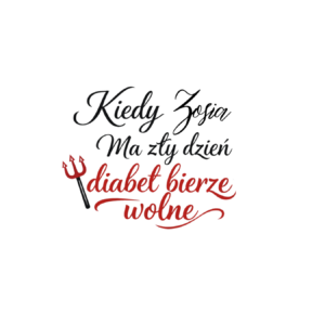 Kubek z dowolnym imieniem "diabeł bierze wolne"