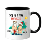 Kubek z dowolnymi imionami "Chce się z tobą zestarzeć"