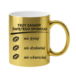 Kubek "Trzy zasady świętego spokoju"