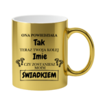 Kubek z dowolnym imieniem "Czy zostaniesz moim świadkiem?