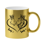 Kubek z dowolnymi imionami "Król i królowa"