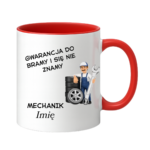 Kubek z dowolnym imieniem "Mechanik"