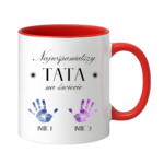 Kubek z dowolnymi imionami dzieci "Najwspanialszy tata na świecie"