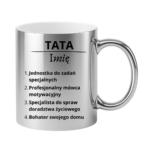 Kubek z dowolnym imieniem "Tata"