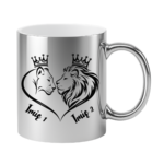 Kubek z dowolnymi imionami "Król i królowa"