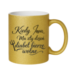 Kubek z dowolnym imieniem "diabeł bierze wolne"