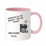 Kubek z dowolnym imieniem "Mechanik"