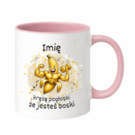 Kubek z dowolnym imieniem "Chodzą pogłoski, że jesteś boski"