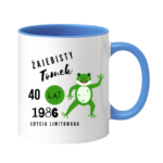 Kubek z dowolnym imieniem, wiekiem, rokiem "Żajebisty facet"