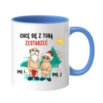 Kubek z dowolnymi imionami "Chce się z tobą zestarzeć"