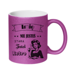 Kubek z dowolnym imieniem "Nie jesteś stara jesteś retro"