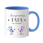 Kubek z dowolnymi imionami dzieci "Najwspanialszy tata na świecie"