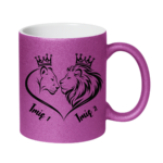 Kubek z dowolnymi imionami "Król i królowa"