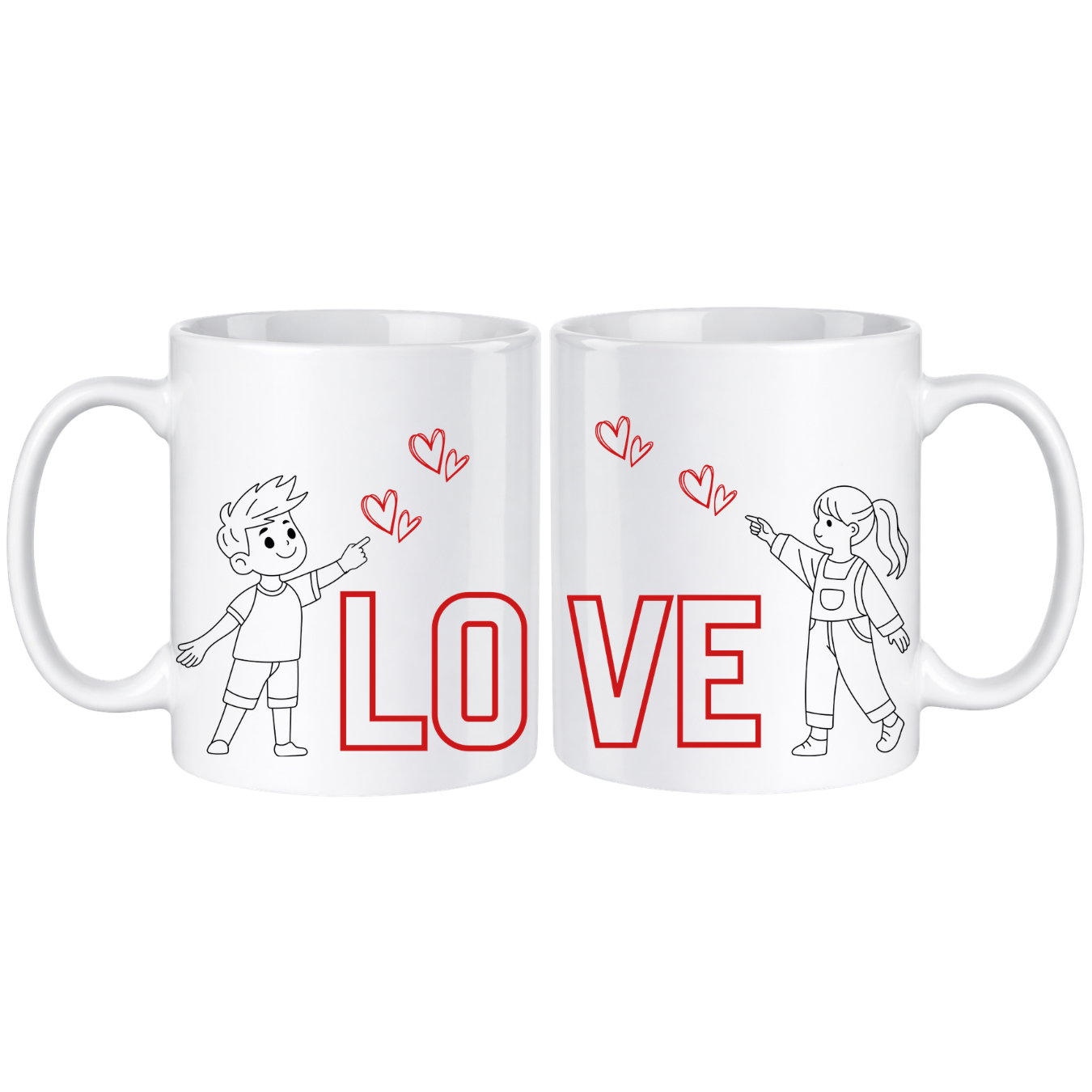 Zestaw kubków "LOVE"