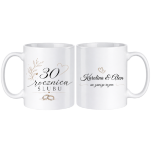 Zestaw kubków z imieniem "Rocznica ślubu"