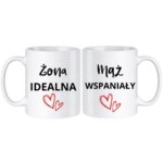 Zestaw kubków "Żona idealna, mąż wspaniały"