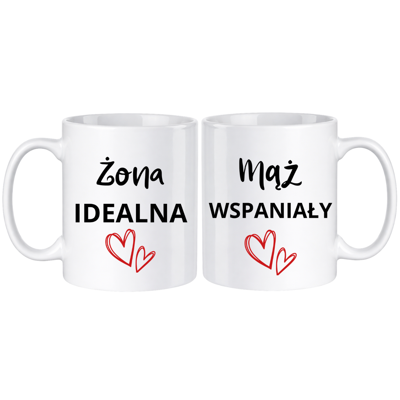 Zestaw kubków "Żona idealna, mąż wspaniały"