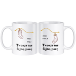 Zestaw kubków z imieniem "Tworzymy fajną parę"