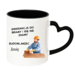 Kubek z dowolnym imieniem "Budowlaniec"