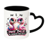 Kubek z dowolnymi imionami "Dwie żmije w jednym miejscu"