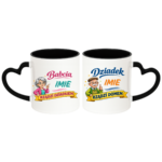 Zestaw kubków z imieniem "Babcia, dziadek"