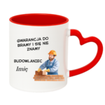 Kubek z dowolnym imieniem "Budowlaniec"