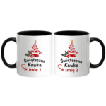 Kubek z dowolnymi imionami "Świąteczna kawka"