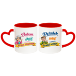 Zestaw kubków z imieniem "Babcia, dziadek"