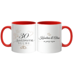 Zestaw kubków z imieniem "Rocznica ślubu"