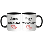Zestaw kubków "Żona idealna, mąż wspaniały"