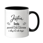Kubek z dowolnym imieniem "Jestem jaka jestem"