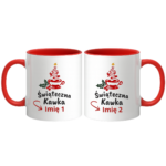 Kubek z dowolnymi imionami "Świąteczna kawka"