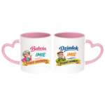 Zestaw kubków z imieniem "Babcia, dziadek"