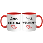 Zestaw kubków "Żona idealna, mąż wspaniały"
