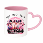 Kubek z dowolnymi imionami "Trzy żmije w jednym miejscu"