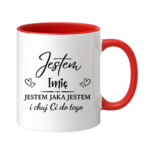 Kubek z dowolnym imieniem "Jestem jaka jestem"