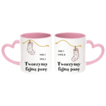 Zestaw kubków z imieniem "Tworzymy fajną parę"