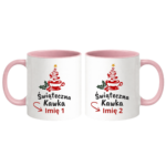 Kubek z dowolnymi imionami "Świąteczna kawka"