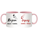 Zestaw kubków z imieniem "Razem lepiej"